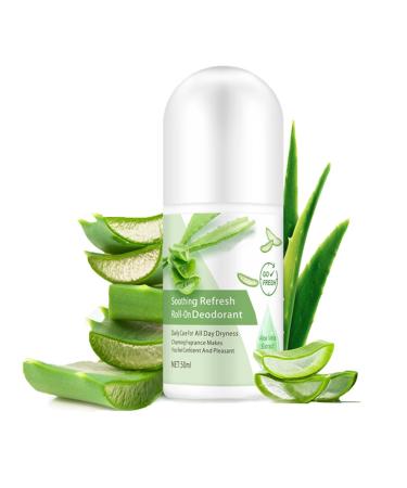 Aloe Vera Deodorant & Vitamin E Deodorant Womens Roll-On Aloe Vera Deodorant Stick Effective Protection Refreshing Antiperspirant Dew Beads-Moving Deodorant Body Lotion Deodorant For Women
