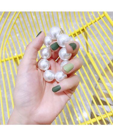 2 Pcs White Pearl Hair Tie Ponytail Holders for Women and Girls - Hair Accessories - Buy Online on GoSupps.com