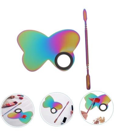 Hemoton Makeup Palette Set | Versatile Nail Art Display Board & Artist Tool for Mixing | Stainless Steel Butterfly Design - Buy Online on GoSupps.com