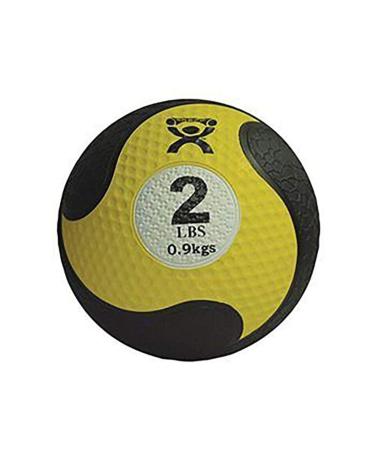 CanDo Rubber Medicine Balls, 2lbs, Yellow 2 lb