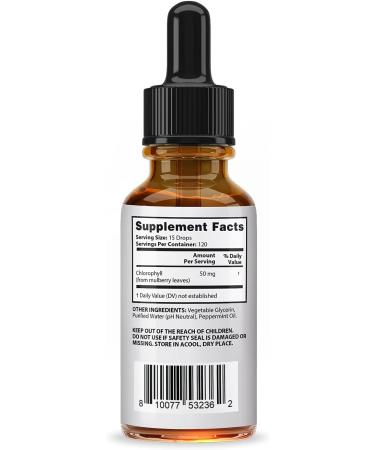 Justified Laboratories Liquid Chlorophyll Drops 6000MG - Maximum Strength Green Concentrate with Antioxidants, Minerals & Vitamins - 2 FL OZ Bottle - Buy Online on GoSupps.com