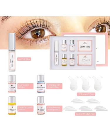 Kit de Levantamiento de Pesta as Permanente - Eyelashes Perming Kit con Loci n Pegamento Almohadillas de Elevaci n y Herramienta de Limpieza para un Look Duradero - Buy Online on GoSupps.com
