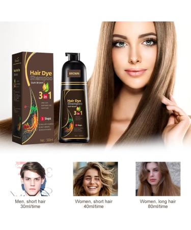 Cerioll Dark Brown Hair Color Shampoo Brown Hair Dye Shampoo 3in1 Hair Dye Shampoo 3 in 1 Instant Hair Colors for Men and Women 500 ml Dark Brown - Buy Online on GoSupps.com