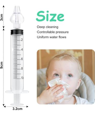 Vicloon Baby Nasal Aspirator 2pcs | Safe Nose Cleaner for Newborns & Toddlers | Cleanable & Reusable Silicone Tip | Transparent Design - Buy Online on GoSupps.com