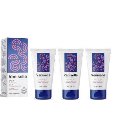 Veniselle - vein cream for legs - 50 ml horse chestnut chamomile nettle menthol | 3 pieces 50 g (pack of 3)