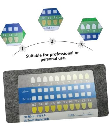 Ultechnovo Tooth Color Card Set - 6 Pieces x 20 | Accurate Tooth Shade Guide for Bleaching & Oral Care - Buy Online on GoSupps.com