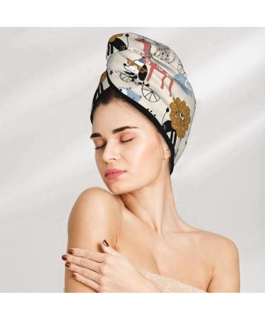 Hair Towel Wrap - Quick Drying Towel with Button | Animal Design Turban for Effortless Hair Care - Buy Online on GoSupps.com