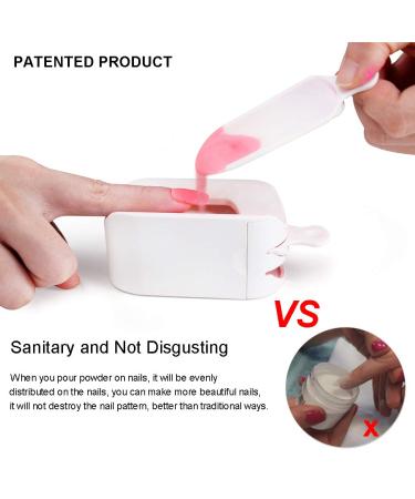 2 in 1 Dip Powder Recycling System & French Tip Model Nail Tray - White - Buy Online on GoSupps.com