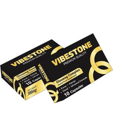 VIBESTONE Gold Stronger for Longer - Ultra Strong Performance Enhancing Pills for Men | Endurance Booster Supplement with Ginseng - 10 Capsules - Buy Online on GoSupps.com