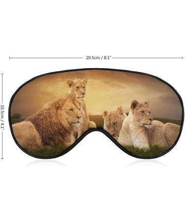 African Lions Sunset Sleep Mask - Adjustable Eye Cover for Sleeping & Travel - Blocks Light for Men and Women - Buy Online on GoSupps.com