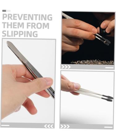 WOONEKY 2ST Stamp Clip Hobby Tweezers - Martensitic Stainless Steel Jewelry Tool for Precision Tweezing Coin & Soldering Use - Buy Online on GoSupps.com