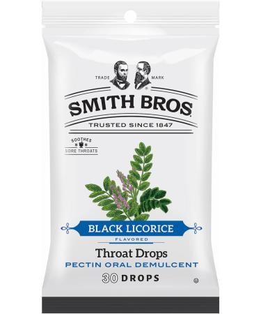 Sore Throat Lozenges with Pectin - Smith Brothers Black Licorice Flavor | Vintage Candy Cough Drops (Pack of 3) - Buy Internationally - Buy Online on GoSupps.com