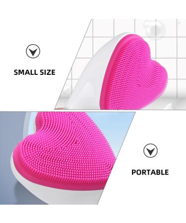 FOMIYES Love Cleansing Brush Heart Facial Cleaning Brush Massaging Wash Brush Face Wash Scrubber Brush Face Scrub Manual Face Washing Brush Silica Gel Face Brush Heart-shaped Miss - Buy Online on GoSupps.com
