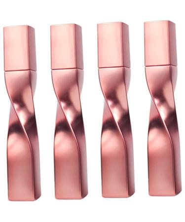 OHPHCALL 4pcs Eyelash Brush Empty Tube Lip Balm Bottles Mascara Applicator to Rotate Eyeliner Plastic Filling Rose Gold 11.5x1.8cm
