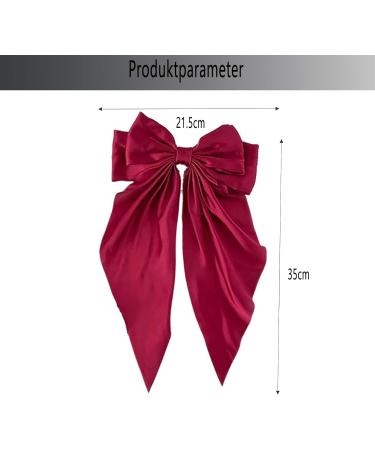 dinghaole 4 Bow Hair Clips Women Hair Bow Alligator Clip Hair Clip Satin Hair Bow (Red Pink Beige Black) - Buy Online on GoSupps.com