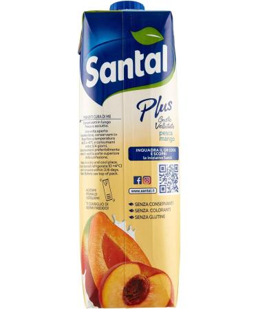  Santal Santal - More Analcolic Drink Peach and Mango - 12 pieces of 1 L 12 L  - Buy Online on GoSupps.com