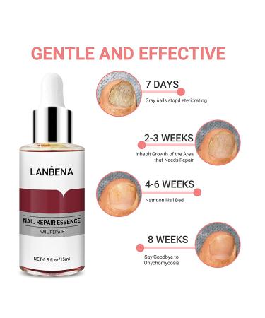 LANBENA Nail Repair Essence - Nail Repair Treatment for Damaged Nails - Protect, Cure and Restore Your Nails - 12ml - Buy Online on GoSupps.com