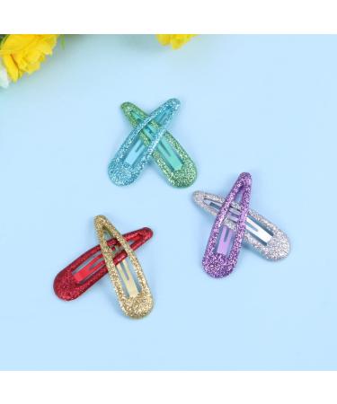 Frcolor 50 Pieces Glitter Snap Hair Clips for Girls & Toddlers - Mixed Colors | High-Quality International Shipping - Buy Online on GoSupps.com