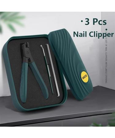 Nail Clippers Set Large High-end Home Original Nail Trimmer SetAnti-Splash Large Openning Nail Clipper Single Nail Cutter Nail Care kit(Green) - Buy Online on GoSupps.com