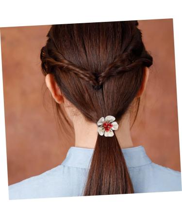 MERRYHAPY Hair Accessories Hair Rope Elastic Hair Bands Soft Hair Scrunchies Practical Hair Scrunchies Petal Hair Rope Multi- Elasticity Miss Synthetic Shell Flower Resin Ponytail - Buy Online on GoSupps.com