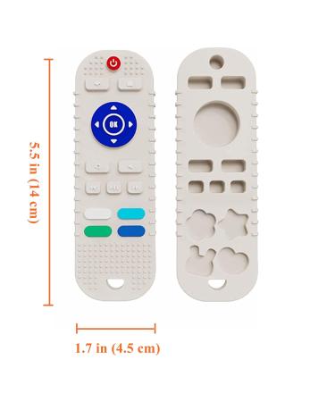 Cuzlarmul Baby Teething Toys 2 Pack - Soft Silicone Remote Control Shape Teething Toys for Babies 6-12 Months - BPA Free Molar Teether Chew Toys - for Infant Boys Girls (Black & Beige) - Buy Online on GoSupps.com
