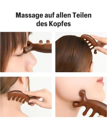 Scalp Massager Set - 2 Head Massage Brushes for Hair Growth & Relaxation | Gua Sha Comb & Acupuncture Relief - Buy Online on GoSupps.com