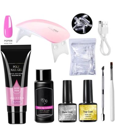 LOUMMRCY Polygel Nail Kit - Complete 8-Piece Starter Set for Nail Extensions & Art | DIY French Manicure at Home - Buy Online on GoSupps.com