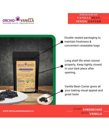 Madagascar Vanilla Bean Seeds/Caviar Gourmet First Grade (1 Pound) - Buy Online on GoSupps.com
