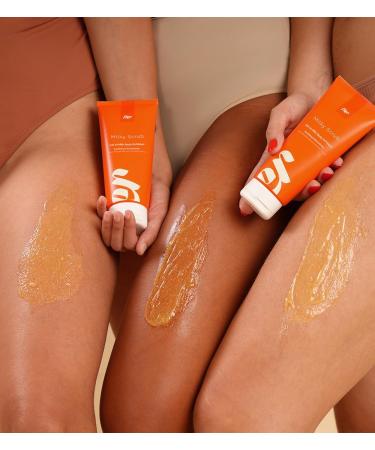 Fler Milky Scrub Body Scrub for Sensitive Skin Gel to Milk with Niacinamide Ginseng and Calendula Ideal Before Waxing Gentle Exfoliation with Pumice Stone - 200 ml - Buy Online on GoSupps.com