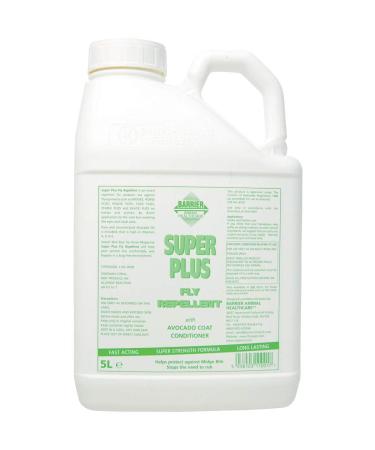 Barrier Animal Healthcare Super Plus Fly Repellent with Avocado Coat Conditioner for Horses 5 Litre