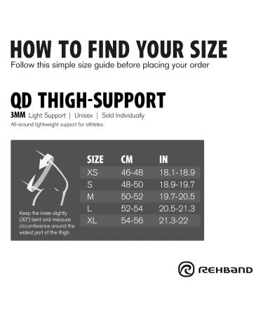 Rehband Thigh Compression Bandage - 3mm Neoprene Support for Stabilizing Thighs | Black Size S - Buy Online on GoSupps.com