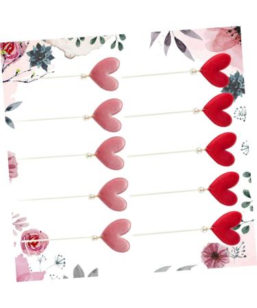 Warmhm 10pcs Valentines Day Food Picks Engagement Cake Toppers Valentine Day Food Picks Christmas Cupcake Topper Proposal Cake Toppers Valentine Day Party Supplies Heart Love Fruit Baby - Buy Online on GoSupps.com