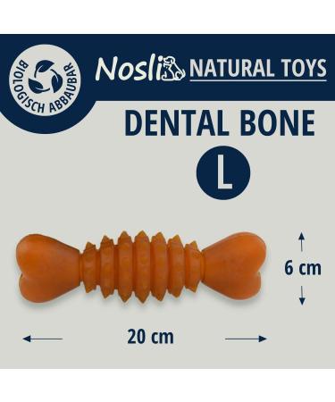 Buy Nosli Natural Rubber Dog Chewing Bones | Dental Bone Toys for Dogs | Non-Toxic & Dye-Free Rubber Dog Toys - Buy Online on GoSupps.com