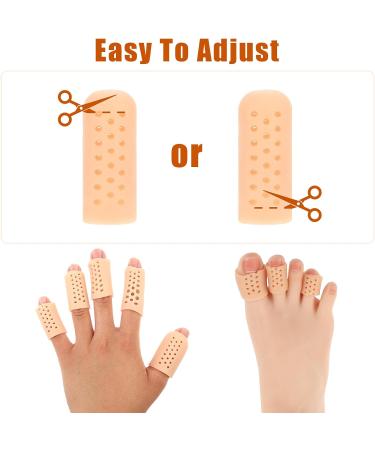 20 PCS Gel Finger Cots with Air Holes - Silicone Finger Protectors for Dry Skin, Cracking, Eczema, Arthritis - 2 Sizes Available - Buy Online on GoSupps.com