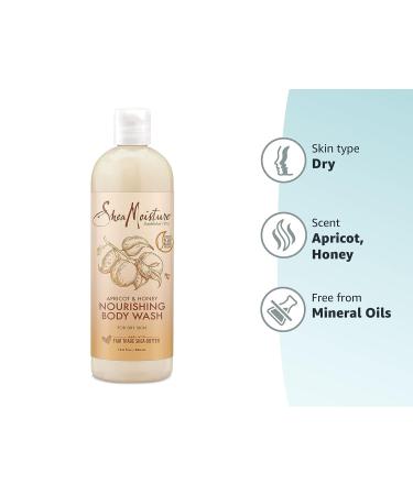 SheaMoisture Nourishing Apricot Honey Body Wash - 19.8 oz | For Dry Skin, Cruelty Free with Fair Trade Shea Butter - Buy Online on GoSupps.com