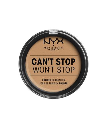 NYX Professional Makeup Can't Stop Won't Stop Full Coverage Powder Foundation Matte Finish Shine Control Long Lasting Vegan Formula Shade: Deep Beige 07.5 Soft Beige