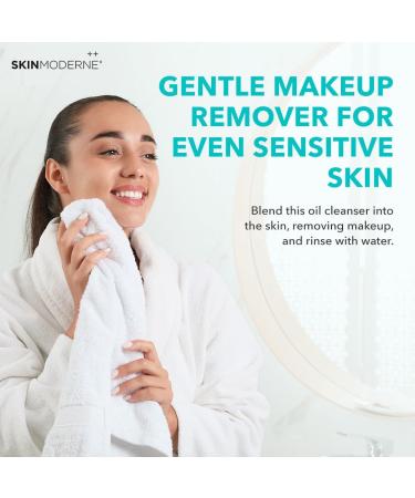 SKIN MODERNE++ Makeup Removing Smoothie - Gentle Vegan Cleansing Oil with Rosa Canina - 150ml | Plant-Based Skincare for All Skin Types - Buy Online on GoSupps.com