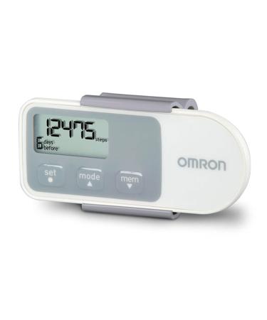 Omron Tri-Axis Alvita Pedometer - Step and Activity Tracker - White, HJ-320