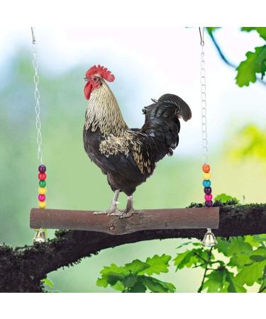 Chicken Swing: Natural Wooden Toy for Medium to Large Birds - Perfect for Hens, Macaws, African Greys, and Cockatoos - Buy Online on GoSupps.com