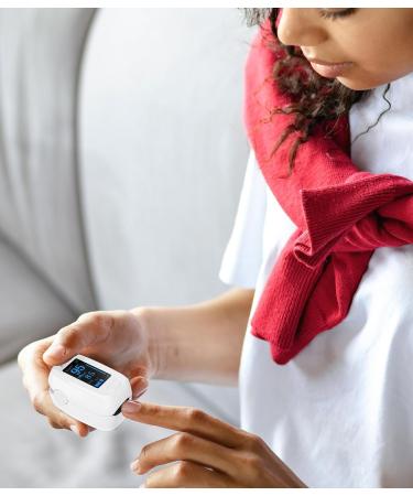 Pulse Oximeter - AILE Compact Fingertip Oxygen Meter | Blood Oxygen & Heart Rate Monitor with Color Screen | Includes Batteries for Home & Athletic Use - International Shipping Available - Buy Online on GoSupps.com