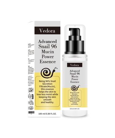 (1Pc) Vedora Snail Mucin 96% Power Hydrating Essence: Moisturizing Serum with Snail Secretion Filtrate for Radiant Nourished Skin (100ml)