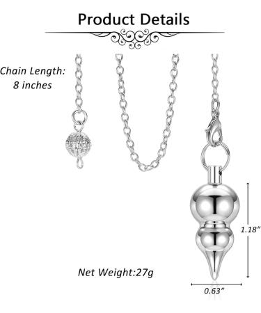 Jovivi Divination Pendulum - Egyptian Metal Brass Copper Bottle Shape Radiesthesia | Esoteric Cone Magnetic Display - Buy Online on GoSupps.com