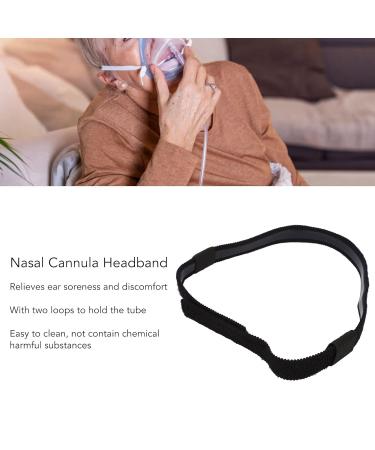 Adjustable Nasal Cannula Headband with Silicone Lining - Comfortable Ear Pain Relief for Older Adults (Black) - Buy Online on GoSupps.com
