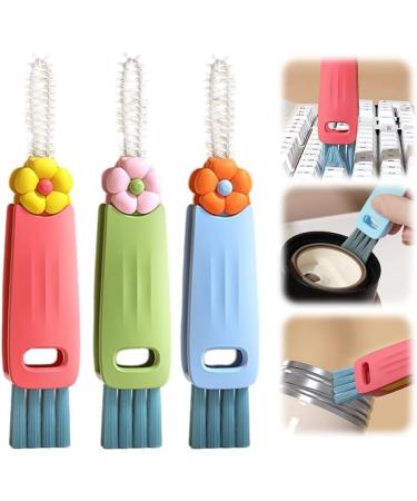 Firstrays Multifunctional 3-in-1 Premium Cup LidGap Cleaning Brush Set - Helps Improve Home Kitchen for Cleaning Cups - Buy Online on GoSupps.com