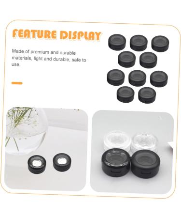 POPETPOP 10 Sets Boxes Eye Shadow Box Mini Containers Eyeshadow Sample Holders Empty Eyeshadow Case Cream Box 3.8X3.8X1.9CM Black 1 - Buy Online on GoSupps.com