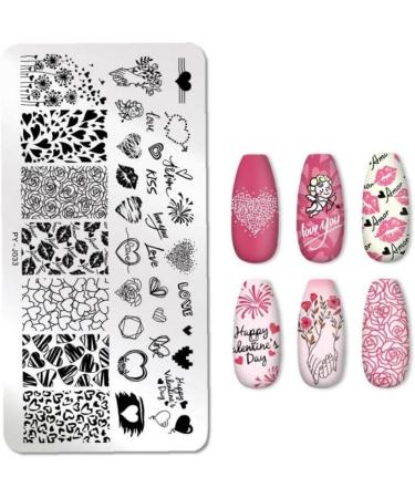 Froiny Nail Art Stamping Plates Set - Valentine's Day Heart Templates for Perfect Manicure | International Shipping Available - Buy Online on GoSupps.com