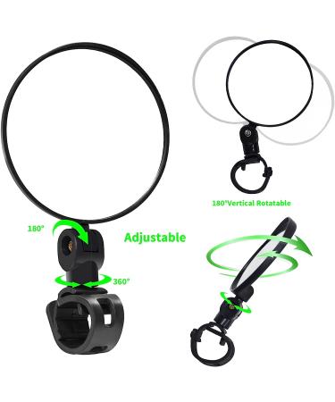 Ganwawo Bike Mirrors - 2 Piece Adjustable 360 Rear View Safety Mirror for Mountain & Road Bikes - Handlebar Rearview Mirror for eBikes - Buy Online on GoSupps.com