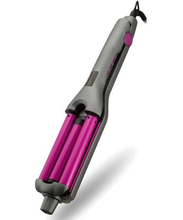 Ceramic Hair Crimper Iron,Hair Crimping Iron,Hair Waver for Beach Waves,Deep Barrel Curling Iron,3 Barrel Curling Iron 0.59 inch / 15mm Instant Curls Valentines Day Gifts for Women