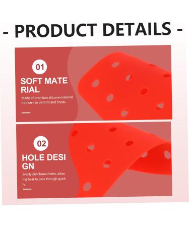 Alipis 1pc Air Fryer Pad Airfryer Air Fryer Parchment Paper Silicone Air Fryer Liner Baking Mat Food Grade 19X19X0.2cm Red - Buy Online on GoSupps.com