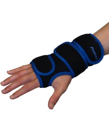 Protexx Right Wrist Palm Thumb Hand Sport Brace | Protective Support with 2 Aluminum Alloy Stays - Black - Buy Online on GoSupps.com
